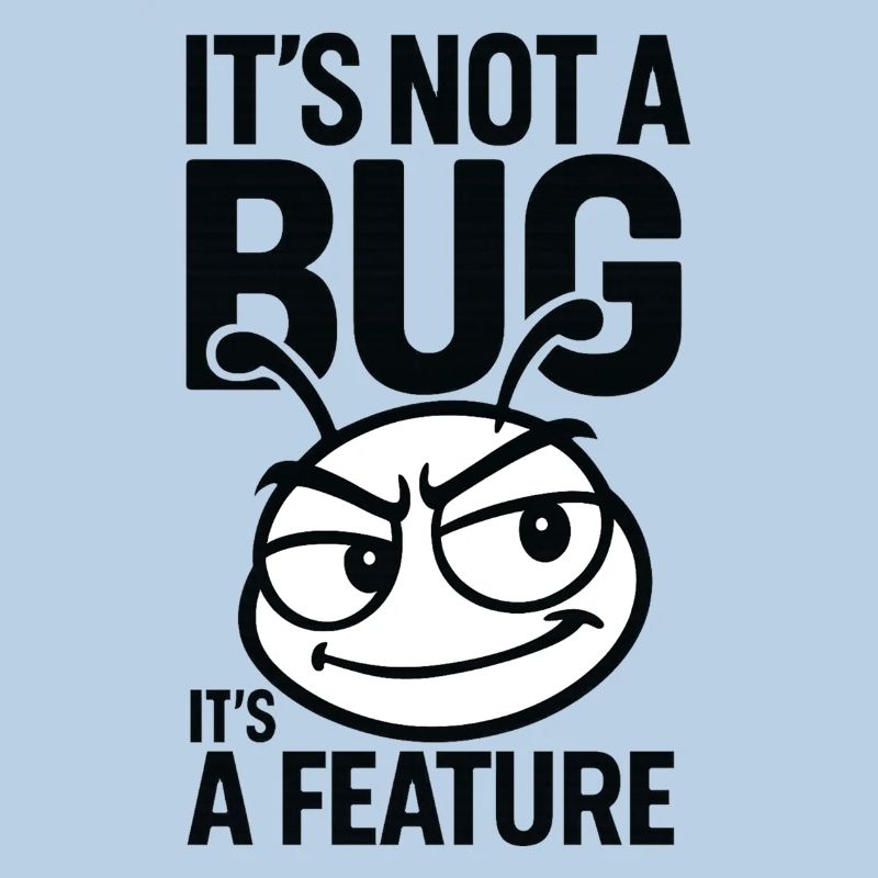 It’s not a bug, it’s a feature Perfekt für Nerds