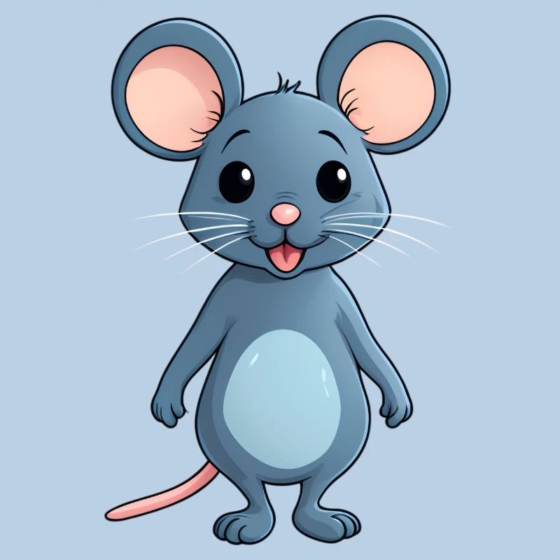 Cute Little Comic Style Mouse Mice