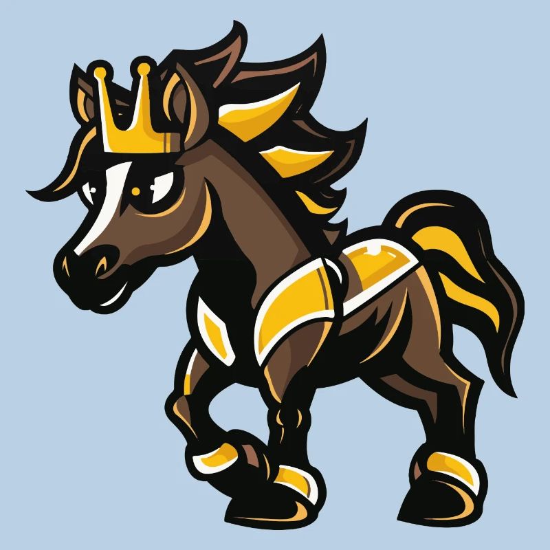 Pferd Comic Krone