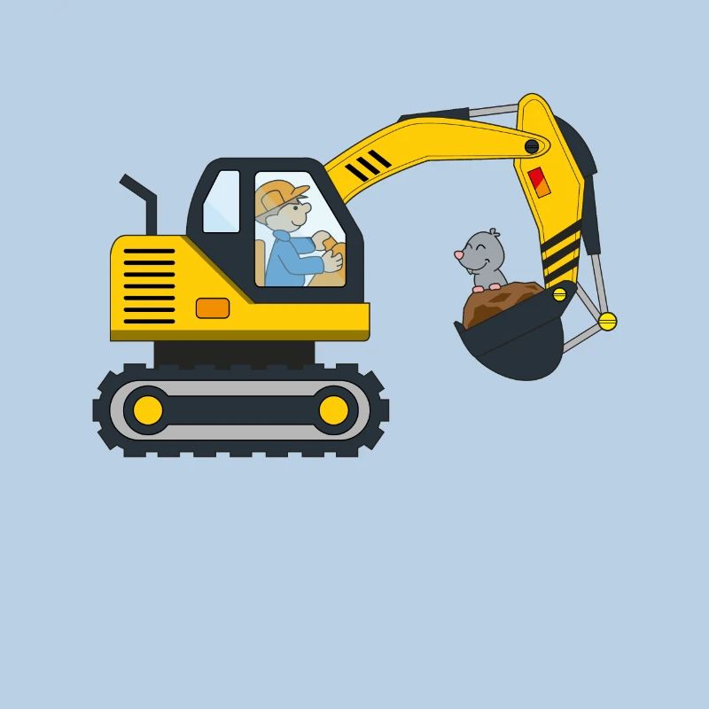 Bagger Baustelle Berufe Baggerfahrer Geschenk
