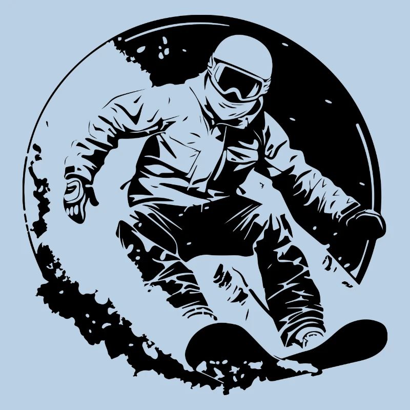 Silhouette de snowboard