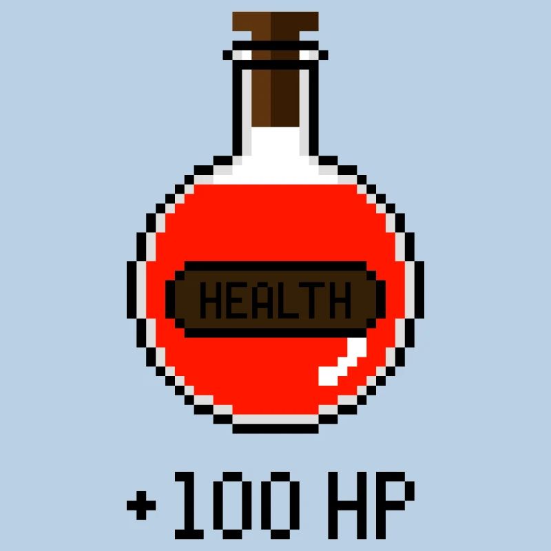 Potion de santé Rétro Pixel Art 8 bits