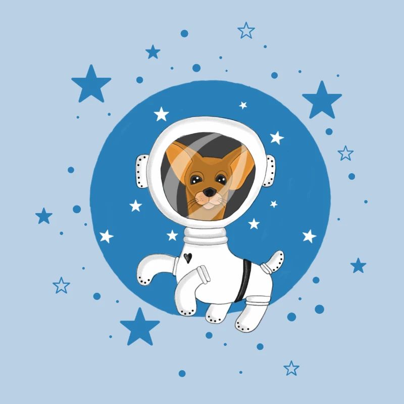 Petit chien dans l’espace