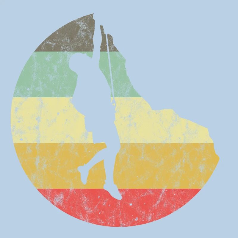 Bergsteigen Klettern Geschenk Bouldern Retro Cool