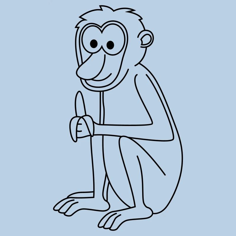 Affe comic Tier