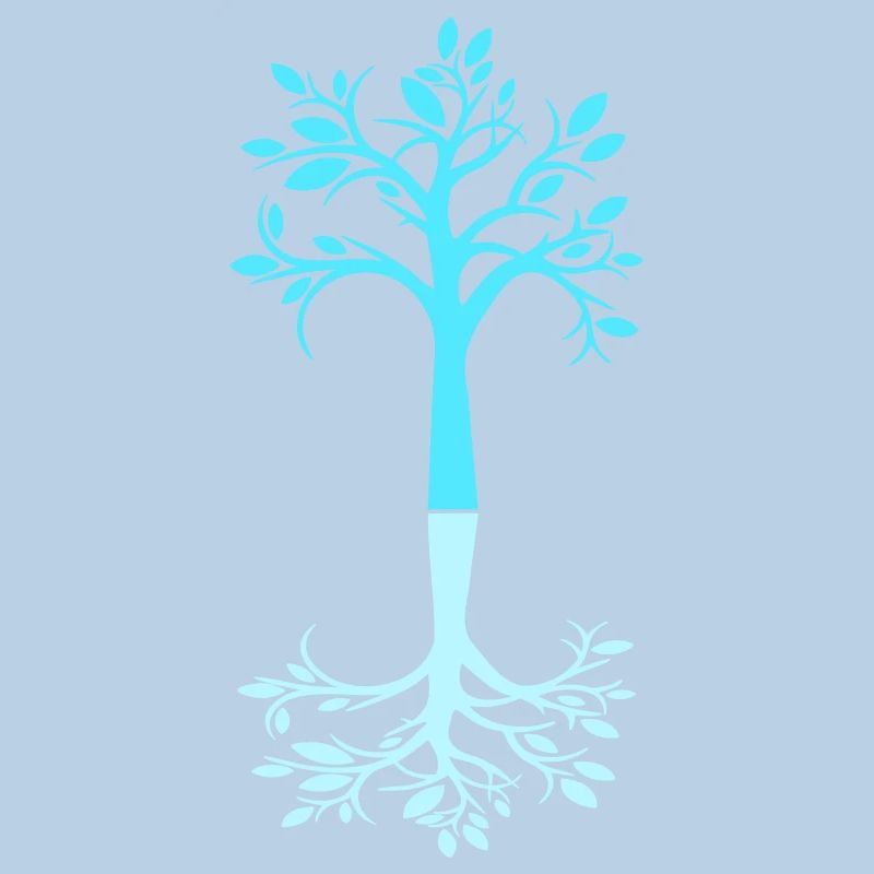 Blue Tree Forest Tree Shadow Cool Silhouette