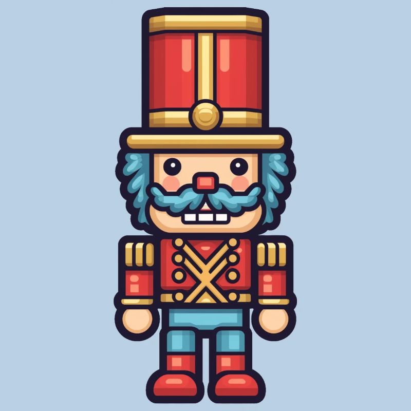 pixelated nutcracker