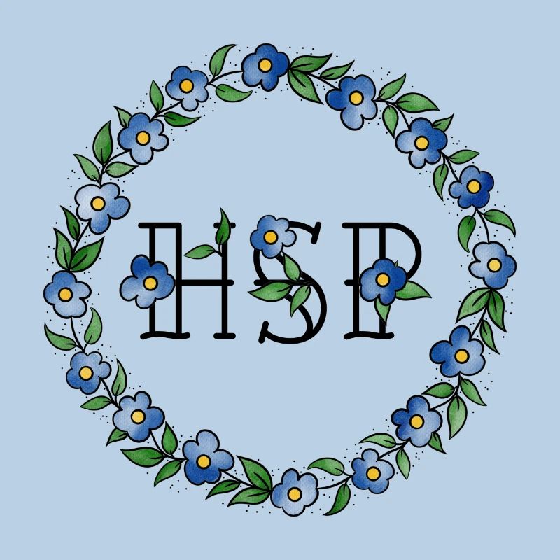 HSP - highly sensitive person forget-me-not frame