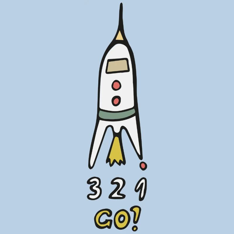 Fusée spatiale 3 2 1 Go !