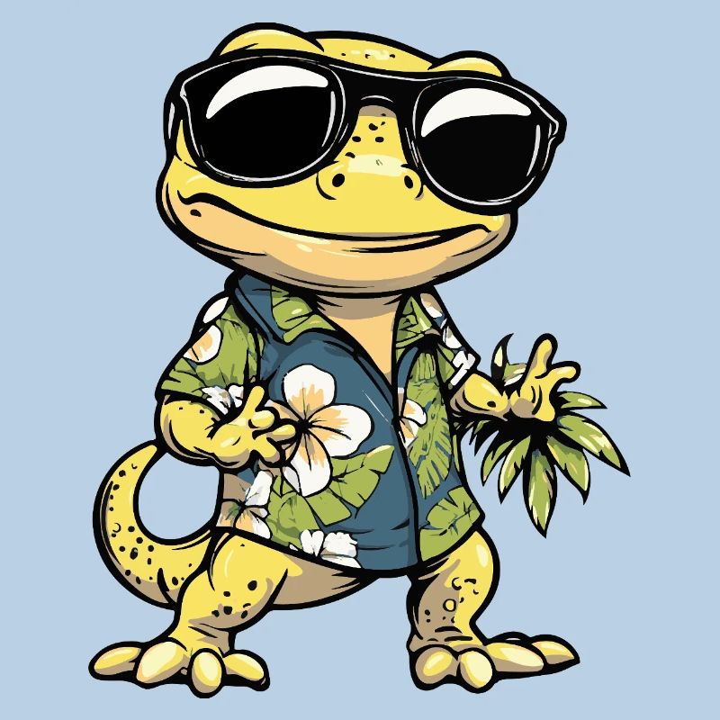 Lizard Comic Cool Summer
