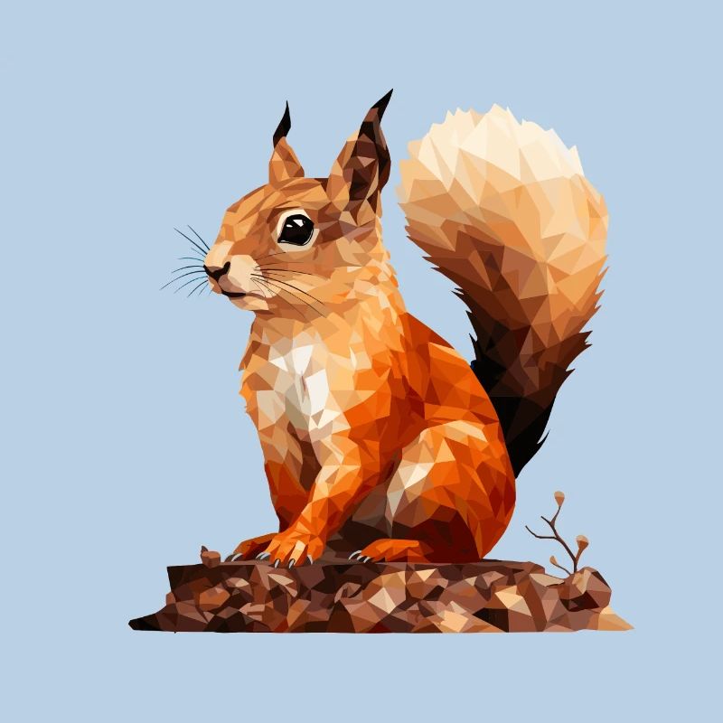 Squirrel in polygon style