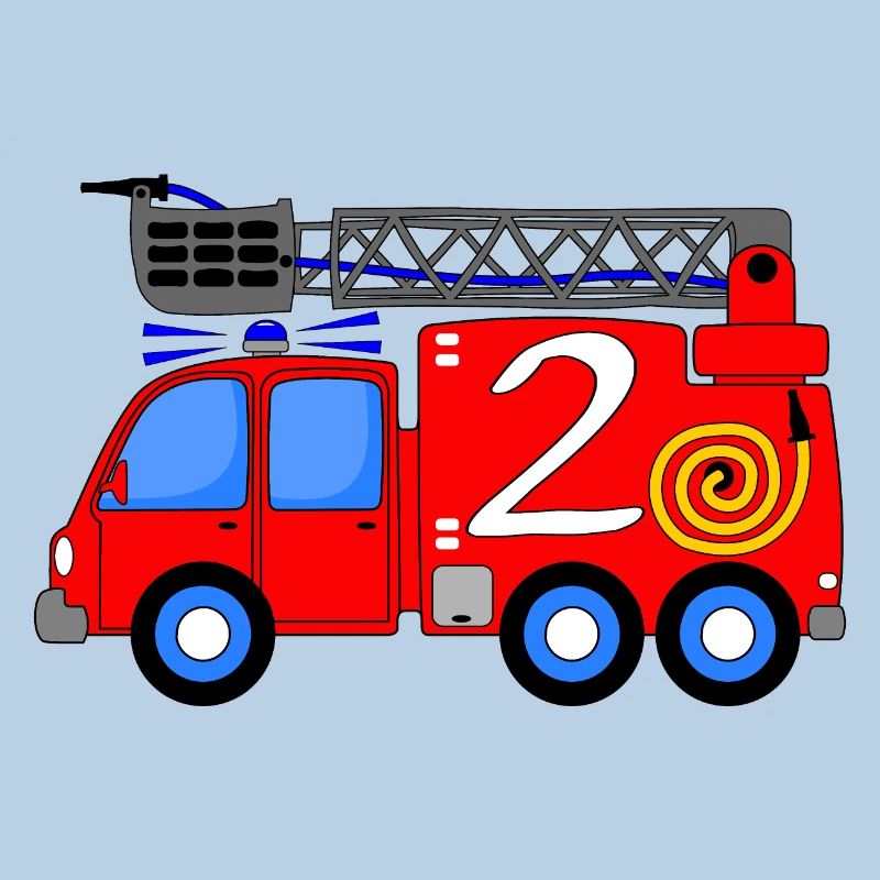 Fire engine 2 birthday children