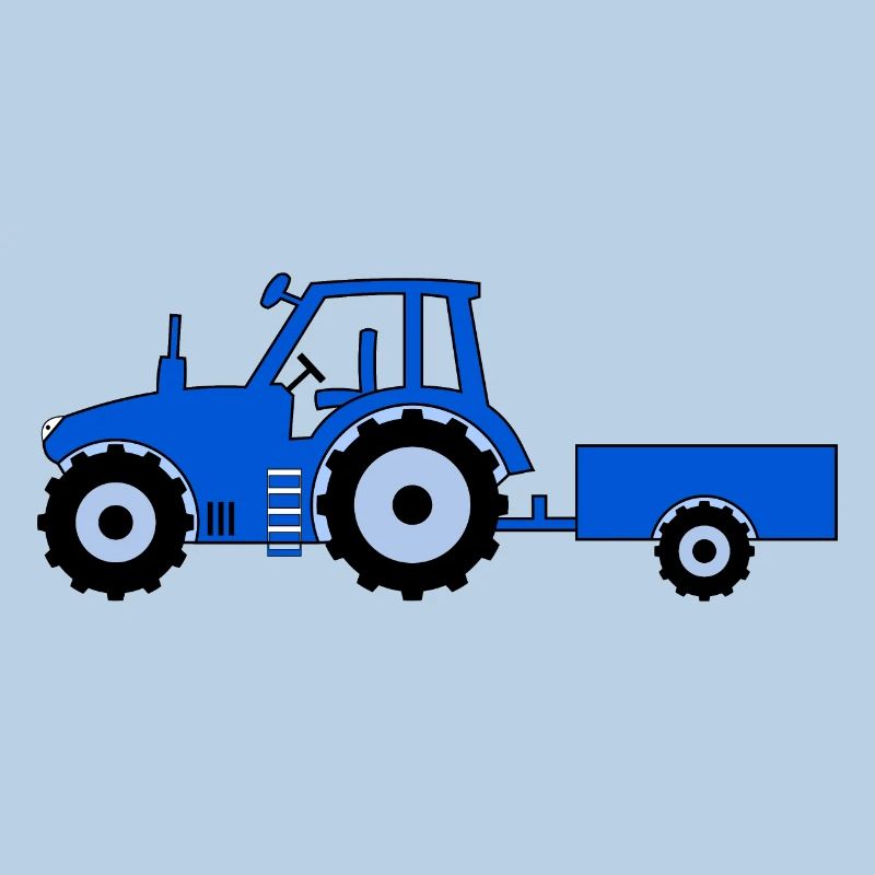 Tractor with trailer blue