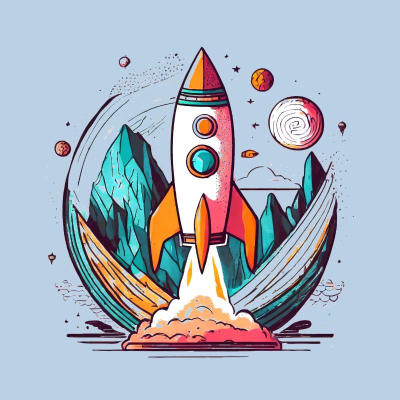 Rocket with stylish design cropped