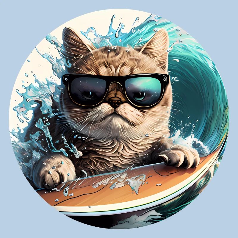 Chat de surf