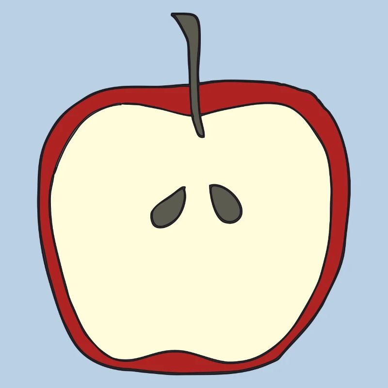 Apple sliced open