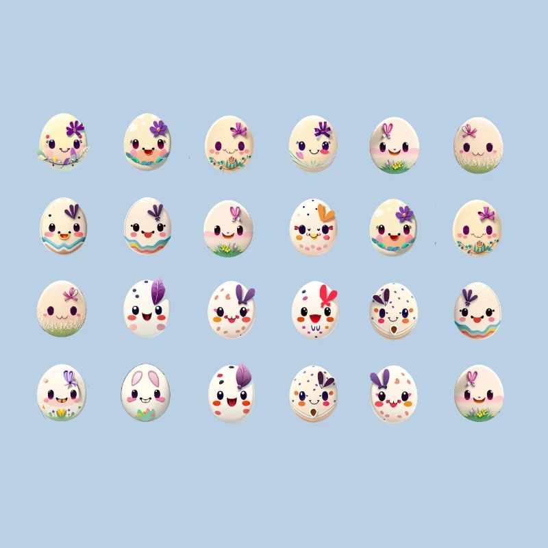 Easter pattern Easter motif many colorful eggs