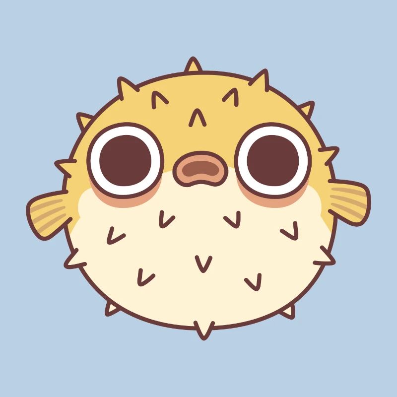 Cute Grumpy Puffer Fish