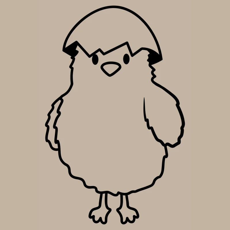 Chicks with eggshell on the head