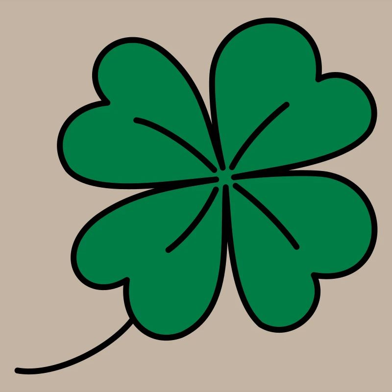 Lucky clover, two-coloured shamrock