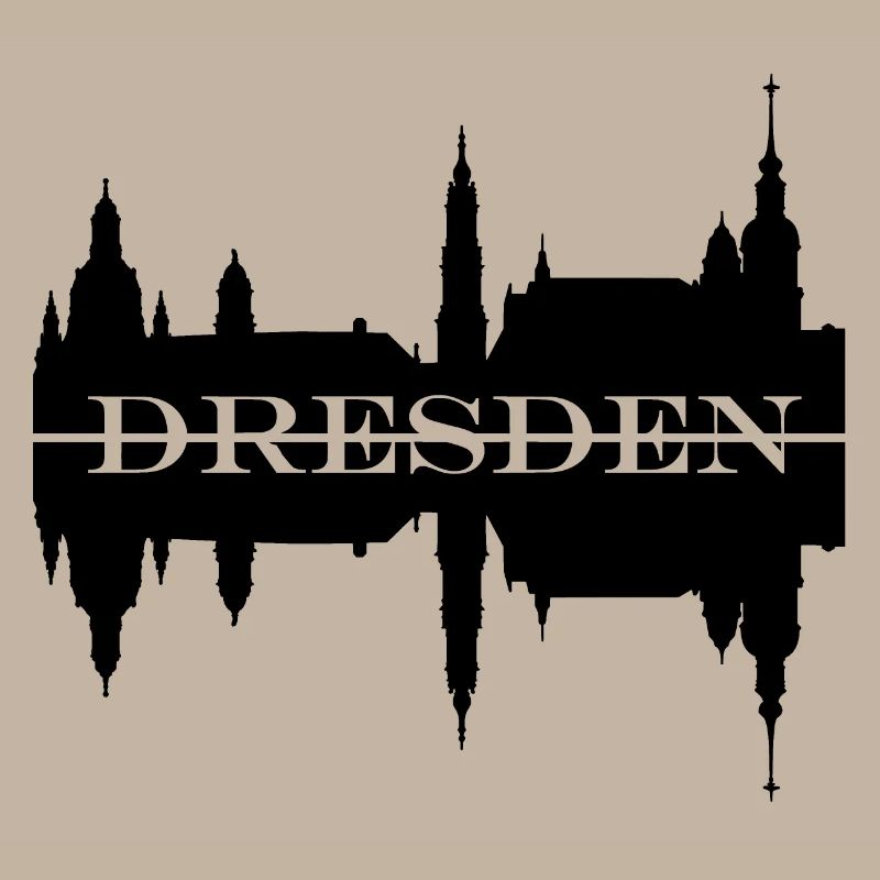 Dresden skyline silhouette