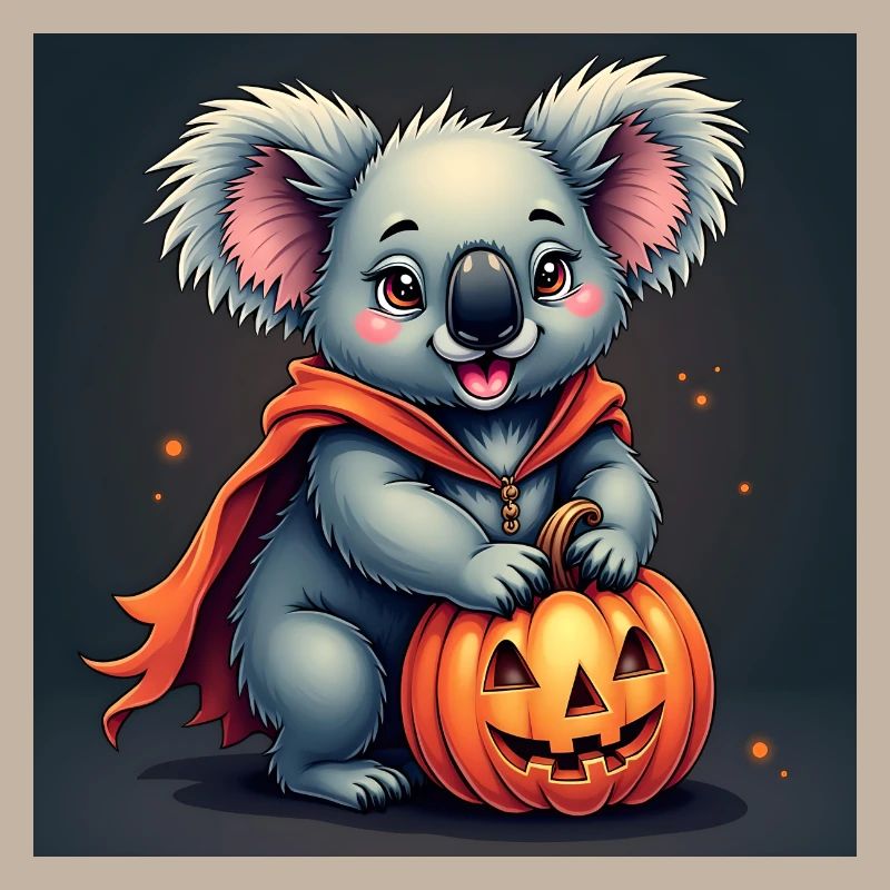 A chibi koala for Halloween