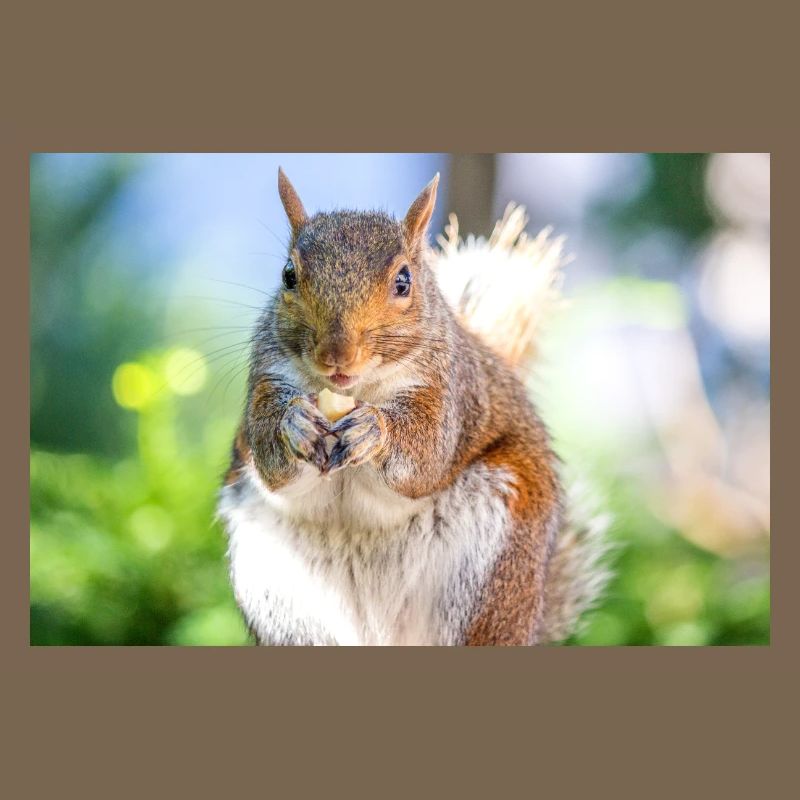 Eating Grey squirrel Grauhörnchen