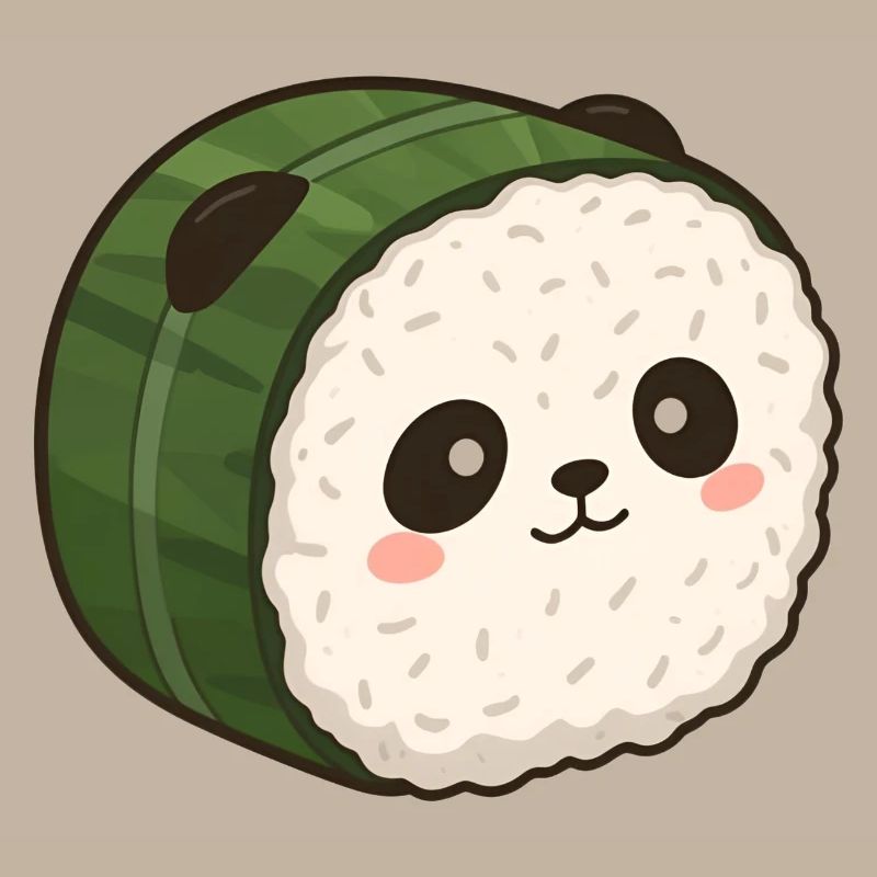 Panda Sushi - Conception culinaire d’anime mignon