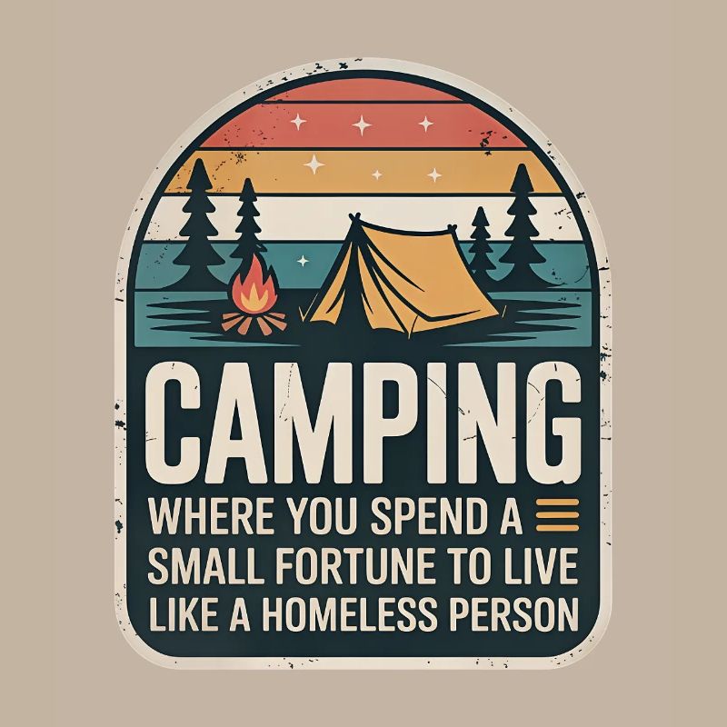 Design rétro de camping
