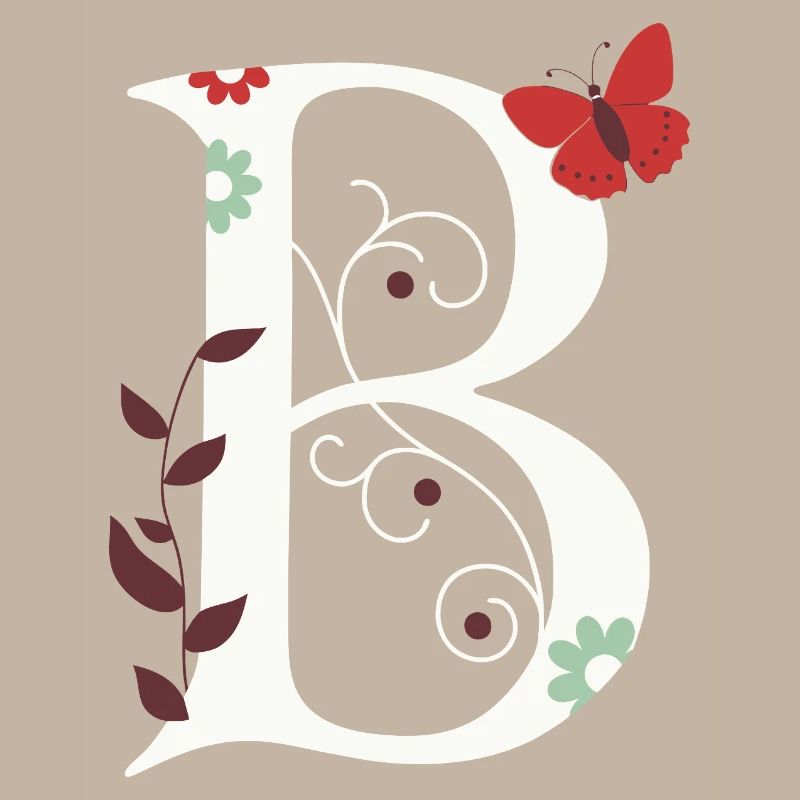 Letter B Monogram Retro