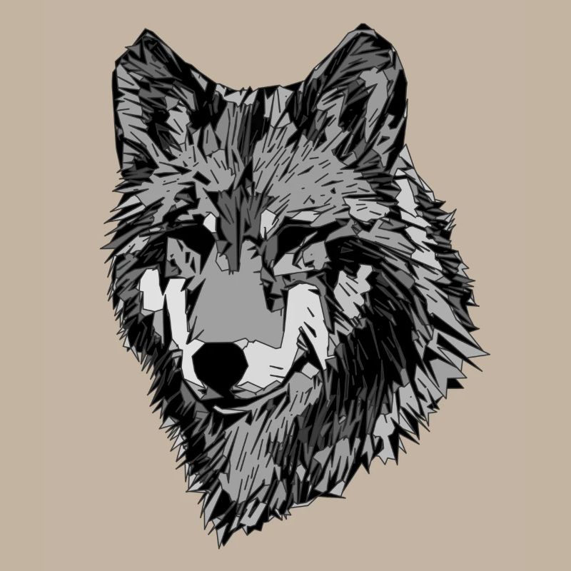 Visage abstrait de chiens