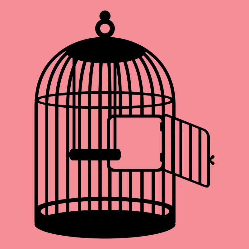cage vide ouvert/ empty cage (1c)
