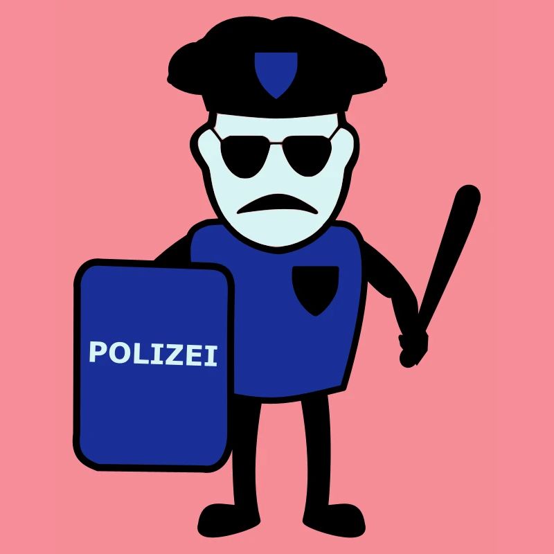 Policeman avec matraque