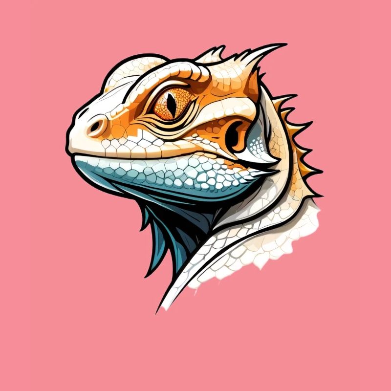 Lizard in comic style