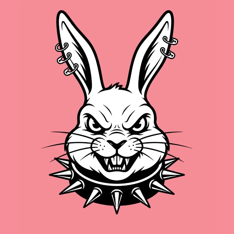 Heavy Metal Easter Bunny Rocker Easter Hardcore Bunny