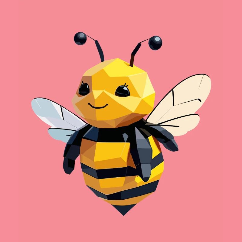 Cute polygon bumblebee design