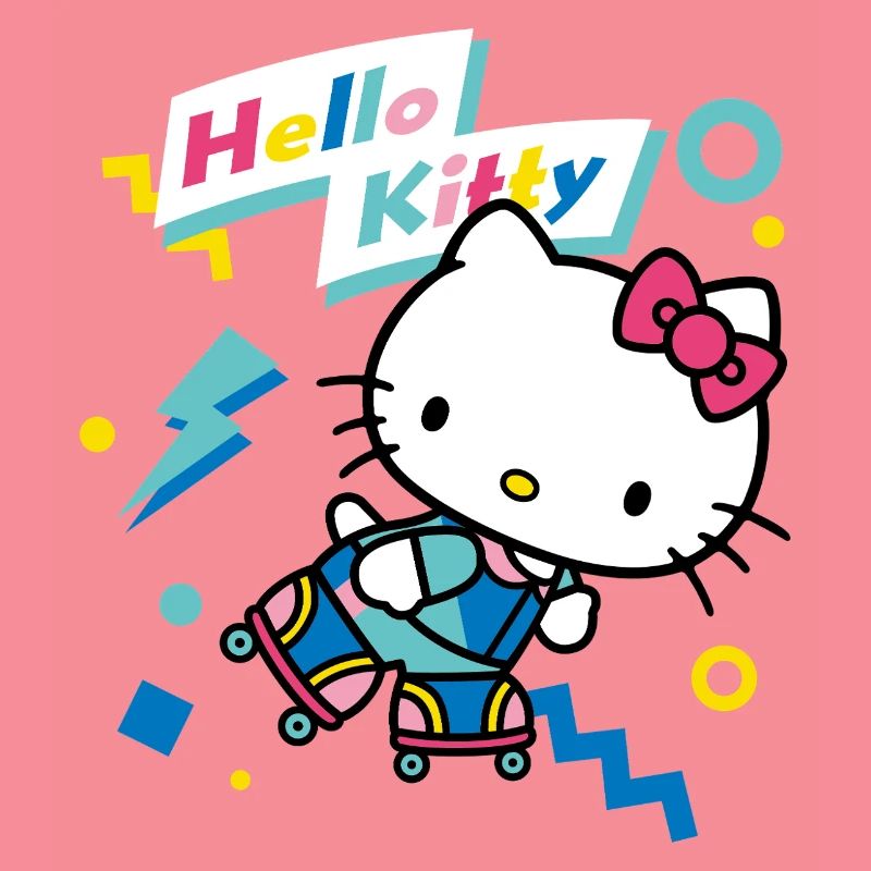 Hello Kitty 90s Styles With Roller Skates