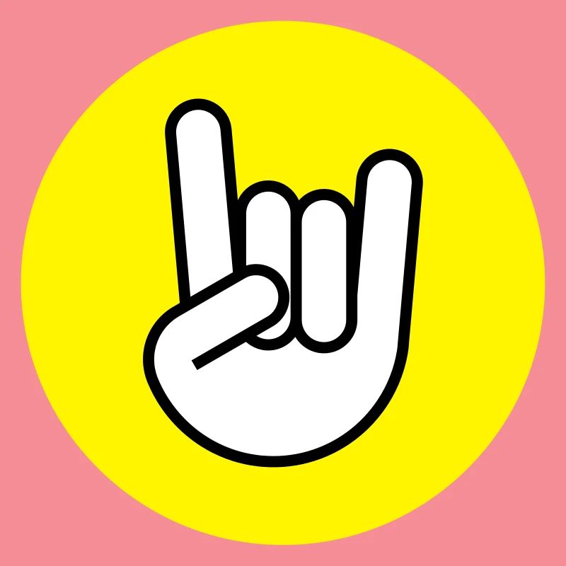 Pommes fork circle yellow