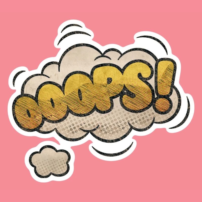Ooops comique : Expression pop art drôle