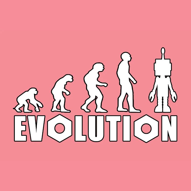 Evolution with robot figure design