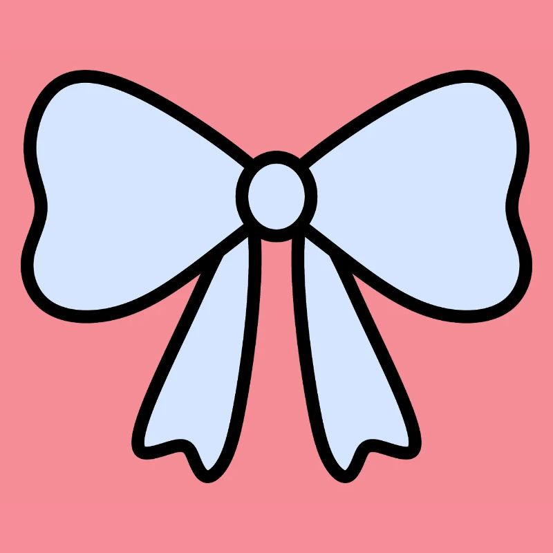 Delicate Light Blue Bow Design