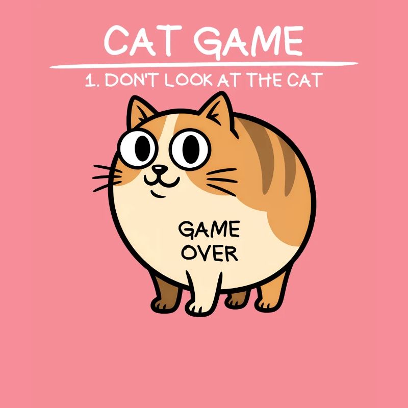 Jeu de chat Ne regarde pas le chat drôle de chat