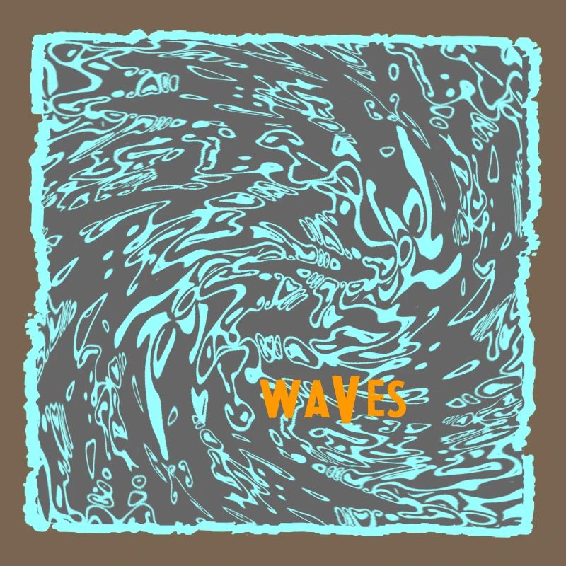 Wave flow neon pattern surf