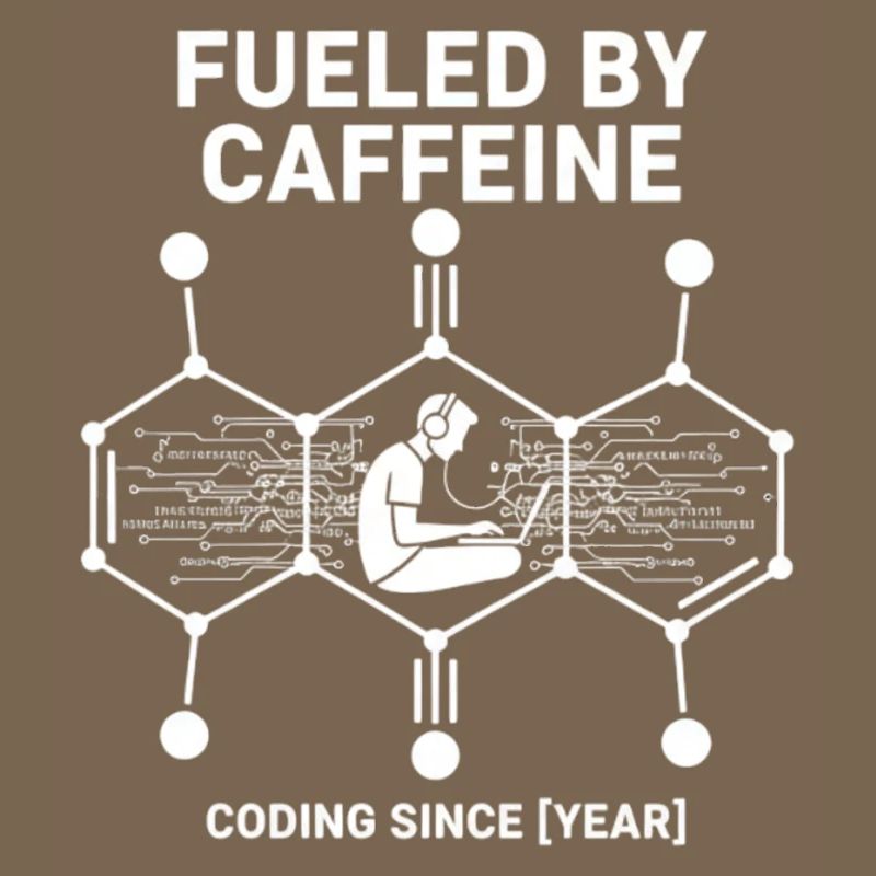 Alimenté par la caféine Coding Chemise | Programmeur
