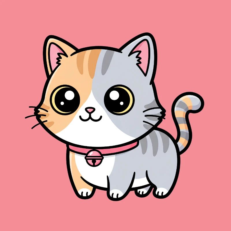 Calico Kitten Collar Charm