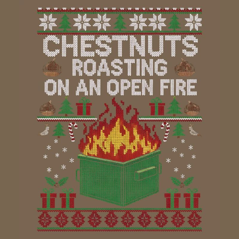 Roasting chestnuts on an open fire garbage can