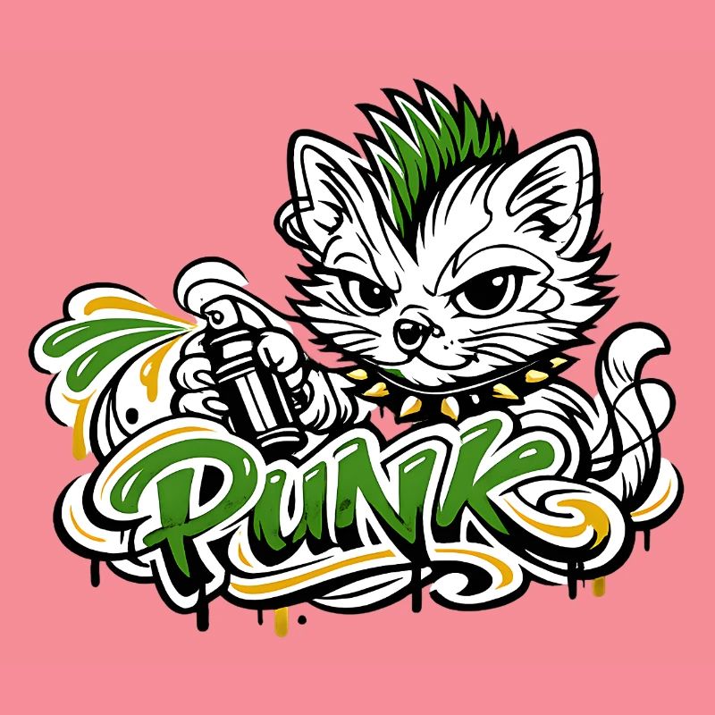 Punkkatz Graffiti Mohawk
