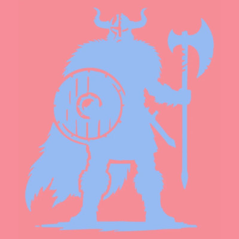Viking warrior with axe and shield