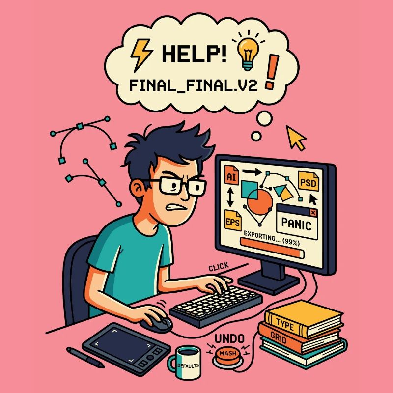 Graphiste Designer Chaos Export Panic