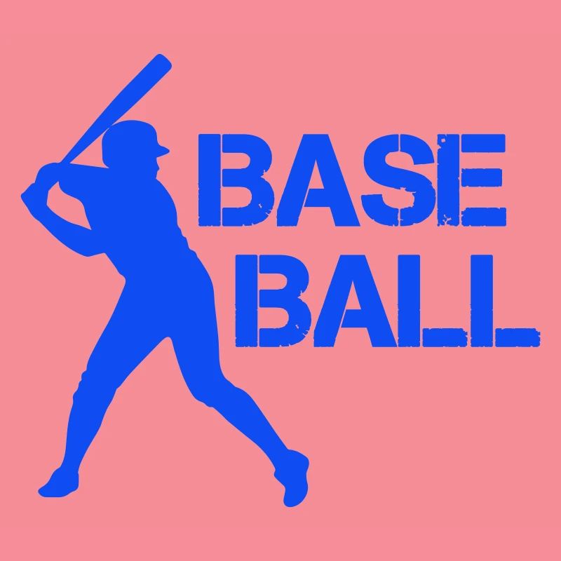 Silhouette de baseball en bleu éclat